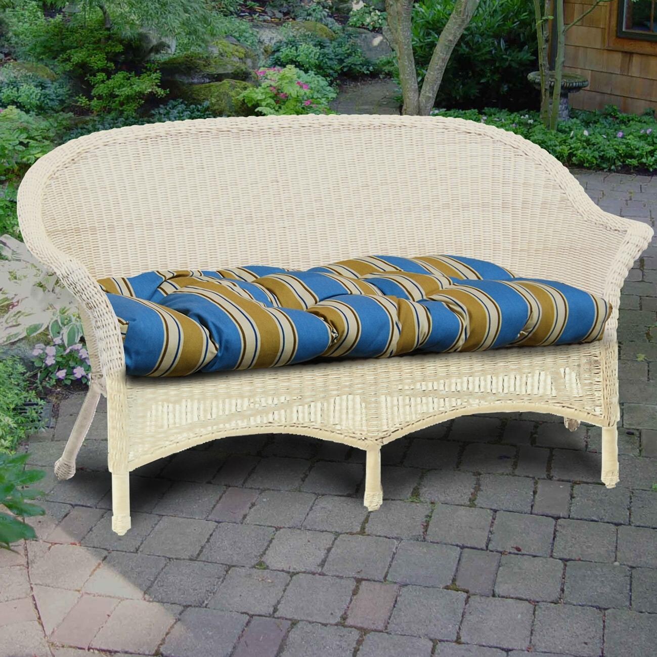 North Cape Naples Resin Wicker Love Seat White BBQGuys