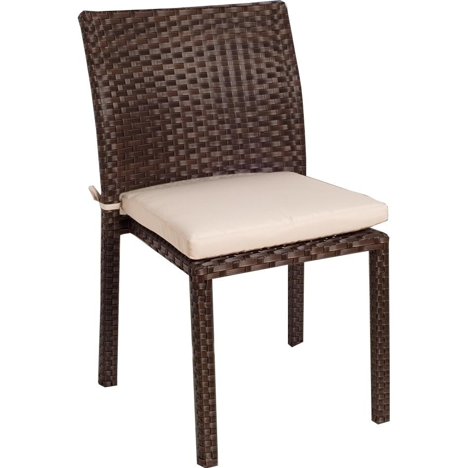 Amazonia Teak Resin Wicker Stacking Patio Chair thumbnail