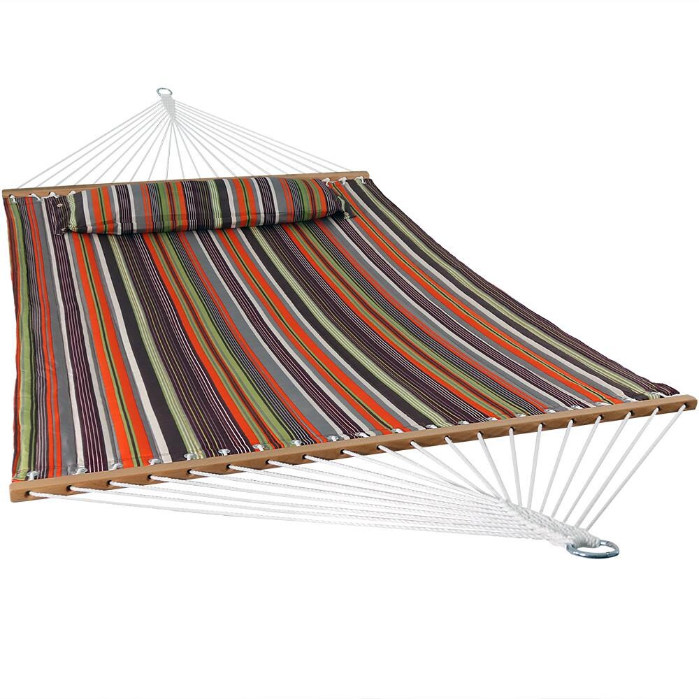 Sunnydaze Decor Quilted Double Hammock & Pillow - Canyon Sunset - LY-QFH-CS
