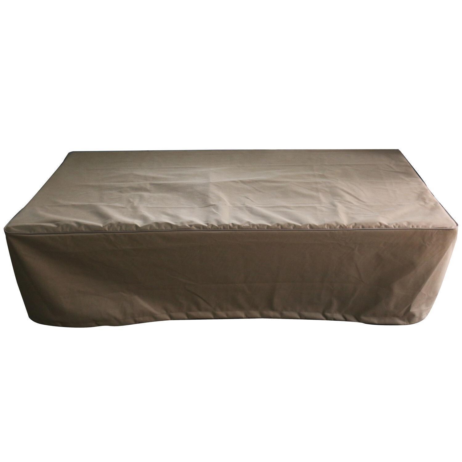 Sonoma 83-in Rectangle Natural Gas Fire Pit Table By Elementi - Fire Table Cover - White Background thumbnail