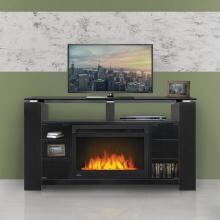 Napoleon Foley 60-Inch Electric Fireplace Media Console with 27-Inch Cinema Firebox - Glossy Black - NEFP27-1015B