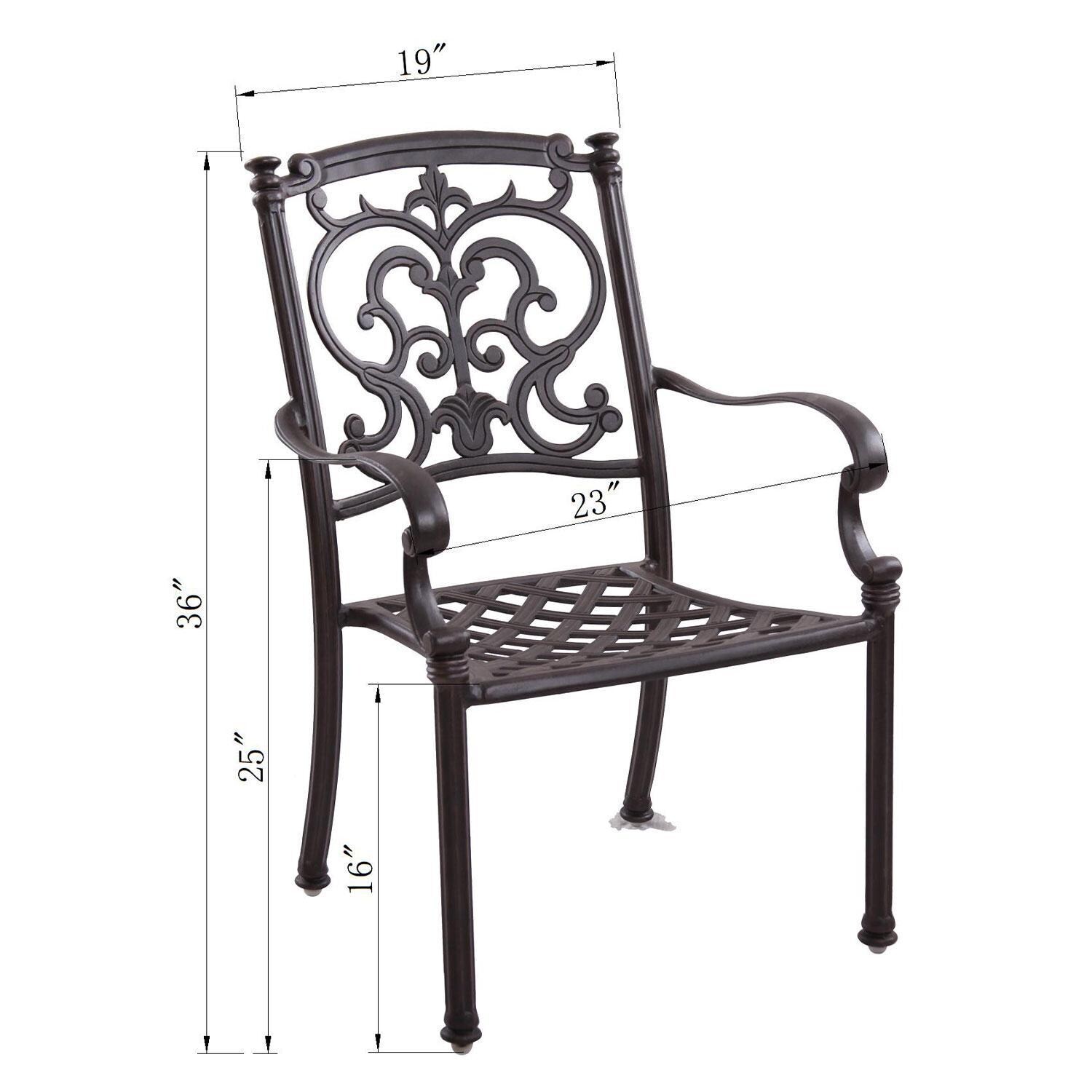 Darlee Santa Barbara Dining Arm Chair - Dimensional thumbnail