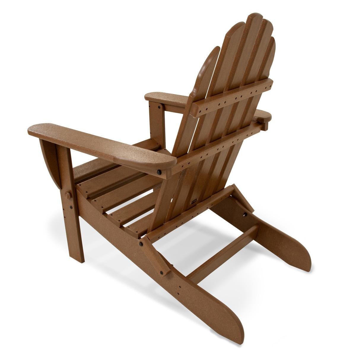 POLYWOOD AD5030TE Classic Folding Adirondack Chair - Back View thumbnail