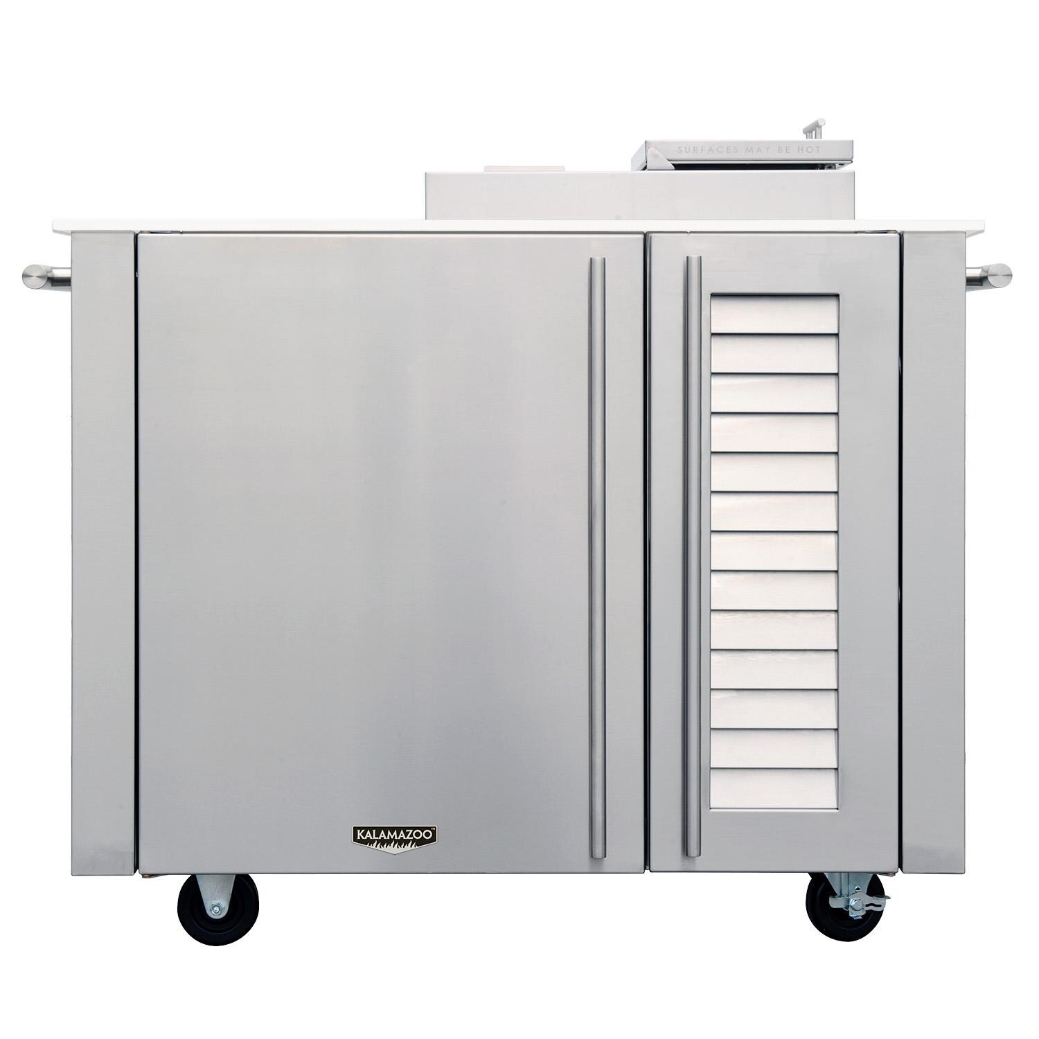 Kalamazoo K-SMOKE2-42 Freestanding Smoker Cabinet w/ White Top - Marine-Grade - K-SMOKE2-42-R-PW-M6