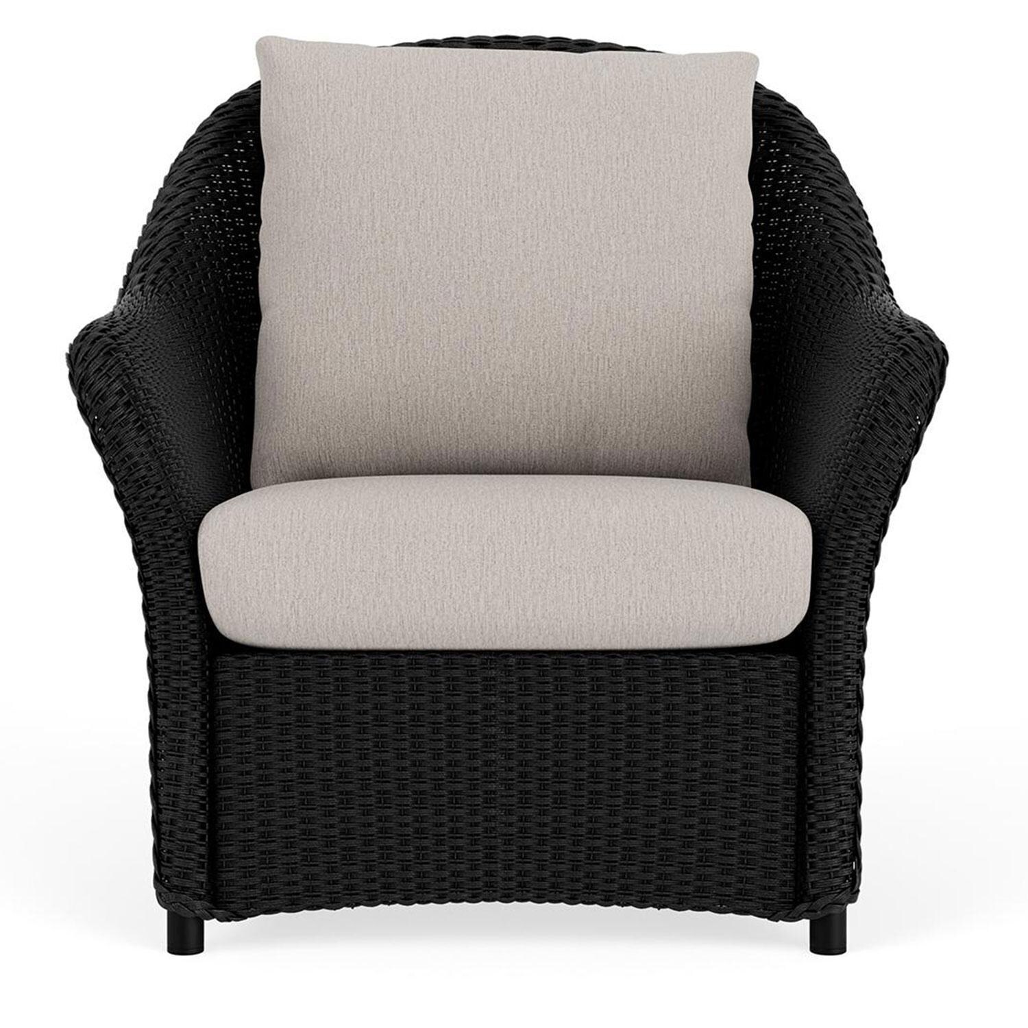 Weekend Retreat Lloyd Loom Club Chair in Ebony/Remy Cloud by Lloyd Flanders