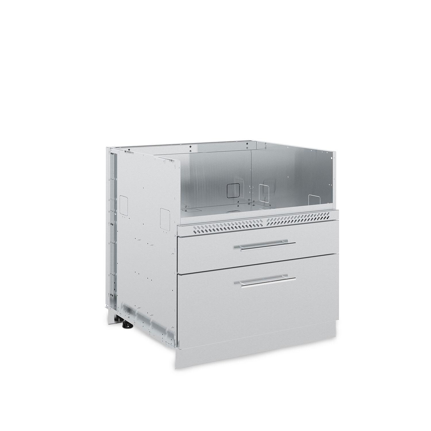 Broil King 805600 4-Burner Stainless Steel Cabinet - Side View - White Background thumbnail