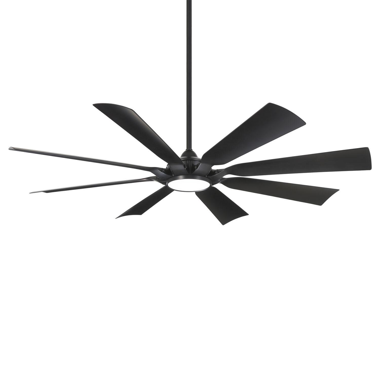 Minka-Aire Future 65-Inch 8 Blade Outdoor LED Ceiling Fan in Coal with Remote Control thumbnail