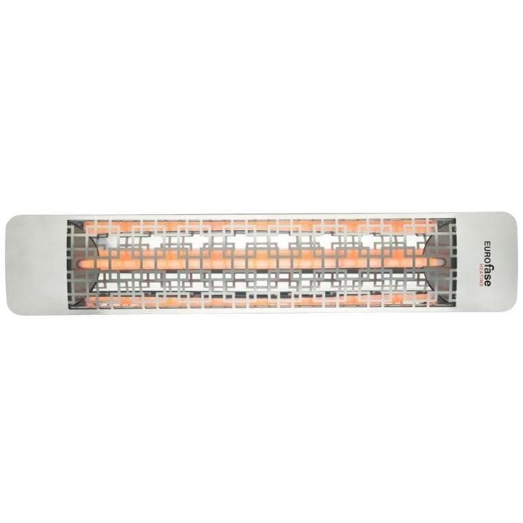 Eurofase Brix Series 39 Inch 2500 Watt Single Element Marine Grade 277V Electric Patio Heater in Stainless Steel - EF25277S5