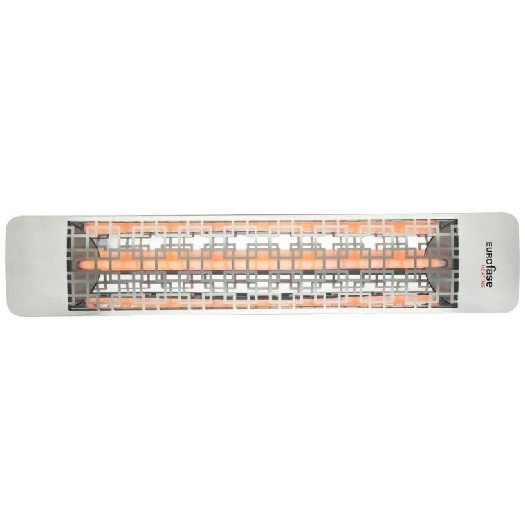 Eurofase EF25277S5 Brix Series 39 Inch 2500 Watt Single Element Marine Grade 277V Electric Patio Heater in Stainless Steel - Display - White Background thumbnail