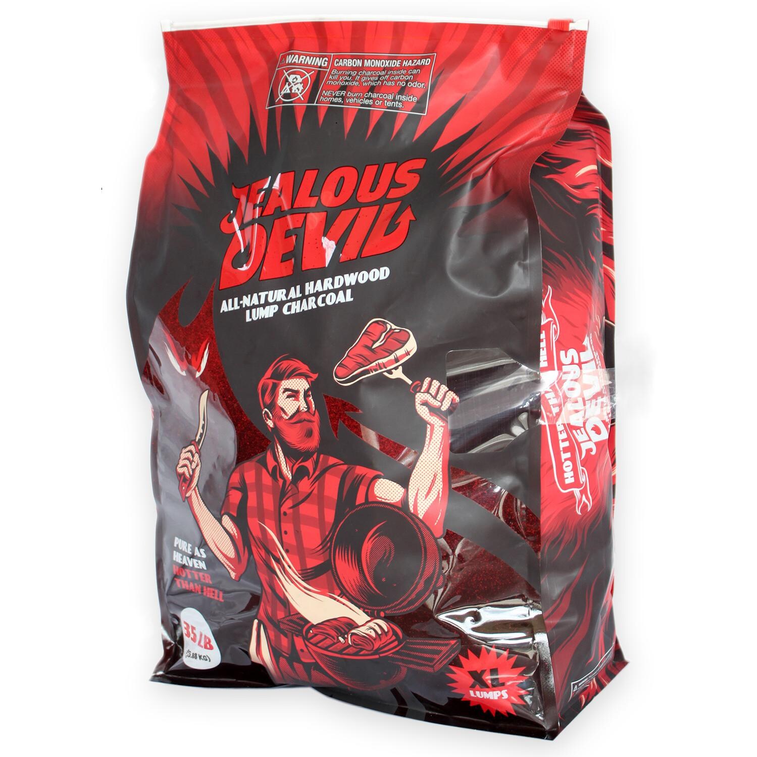 Jealous Devil All Natural Premium Hardwood XL Lump Charcoal 35 Lbs