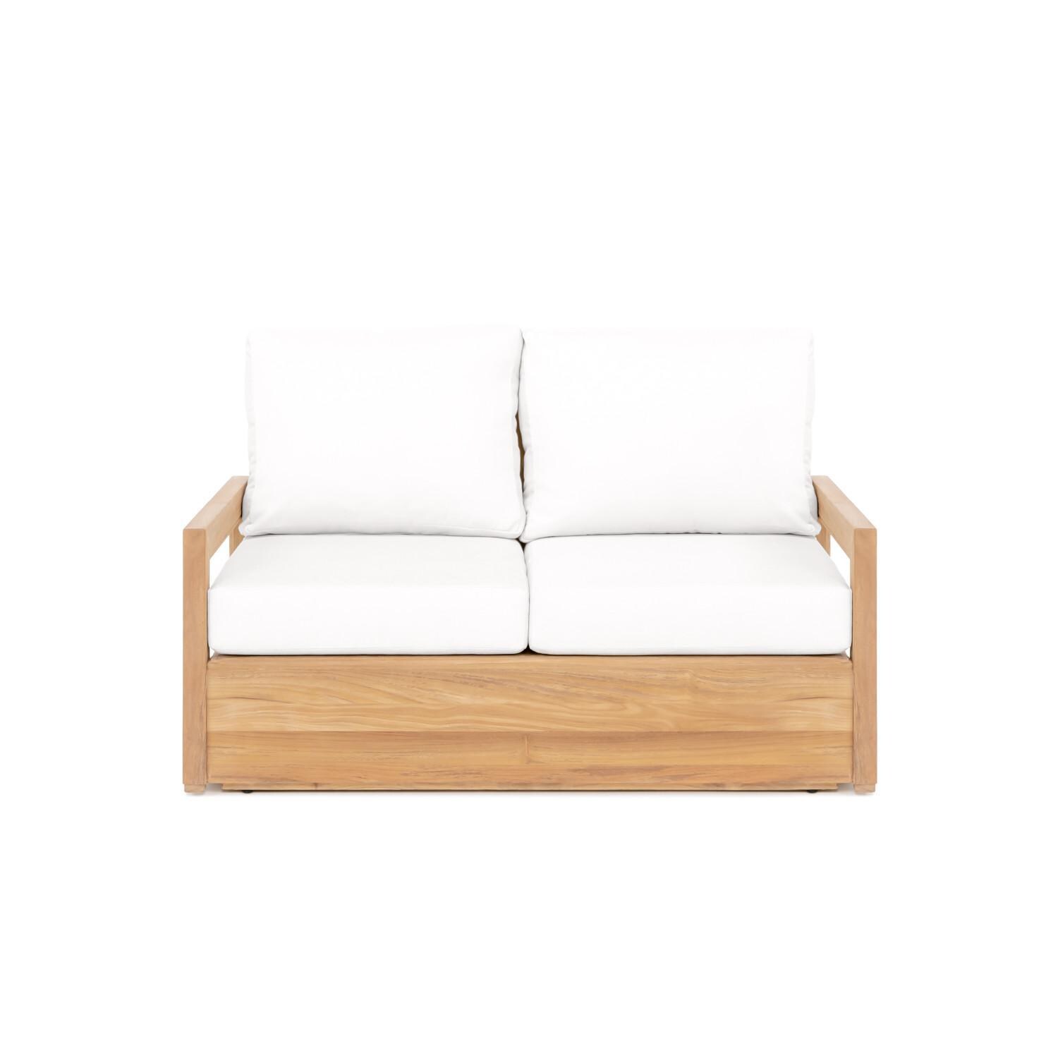 Teak + Table Relax Loveseat in Natural - White Background thumbnail