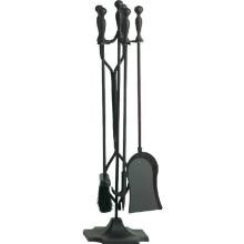 Dagan Industries 30 1/2-Inch 5-Piece Black Fireplace Tool Set With Stand image