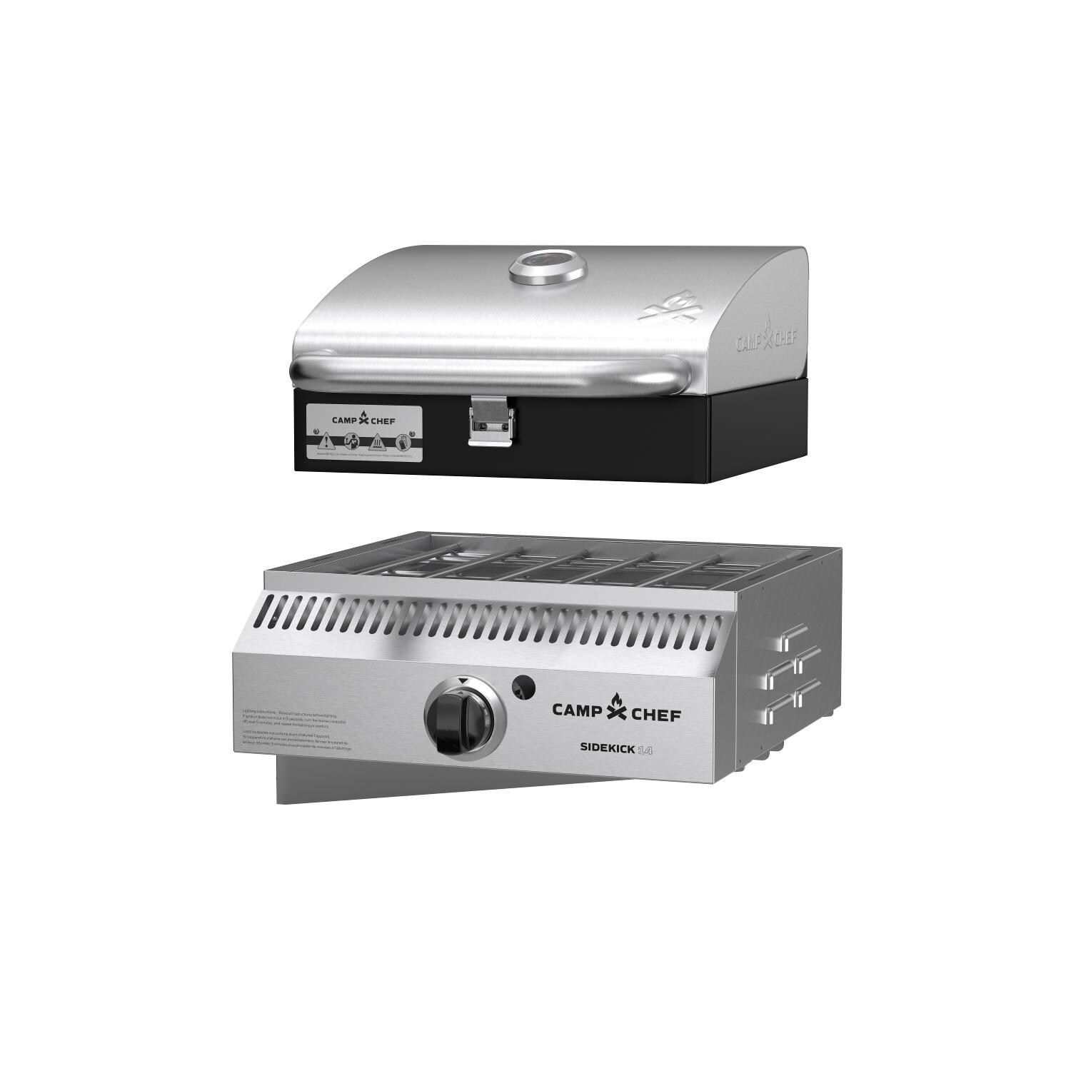 Camp Chef PG14BB 14-Inch Sidekick Sear Station - Sidekick Burner & Included Stainless Steel BBQ Box