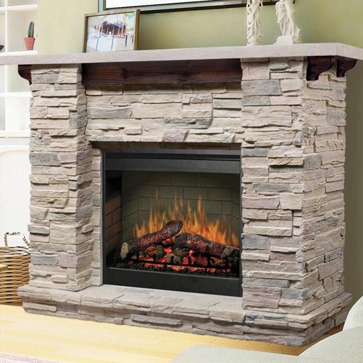 Dimplex Featherston 61-Inch Electric Fireplace - Inner Glow Logs - Ledge Rock - GDS26-1152LR thumbnail