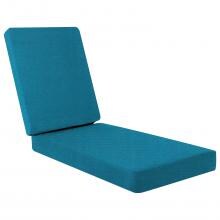 Sunbrella Spectrum Peacock Long Outdoor Replacement Chaise Lounge Cushion W/ Knife Edge By BBQGuys image