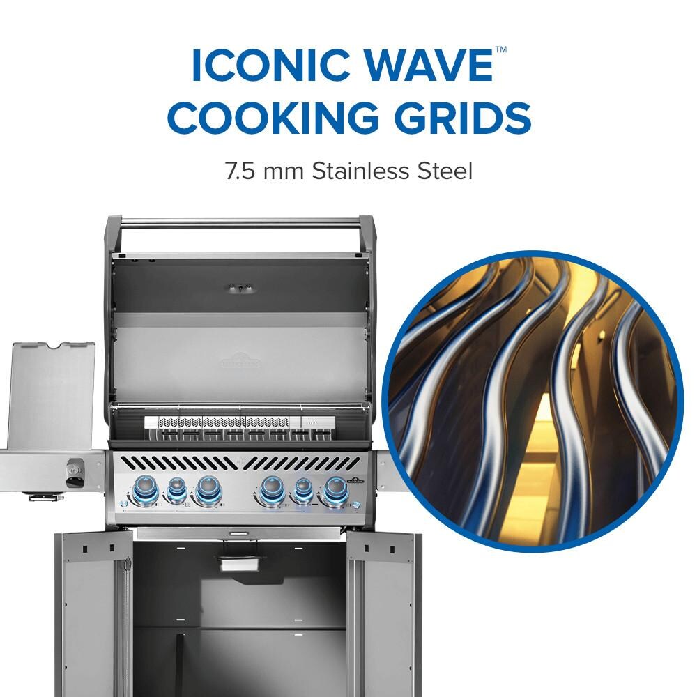 Napoleon RPS525RSIBNSS-2 Rogue PRO-S 525 Natural Gas Grill w/ Infrared Side & Rear Burner - Stainless Steel - Grates - Detail thumbnail