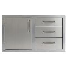 Alfresco 32-Inch Left-Hinged Door & Triple Drawer Combo - AXE-DDC-L image