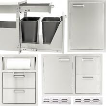 BBQGuys.com Sonoma Series 6-Piece Outdoor Kitchen Storage Package image