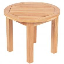 Miami 22 Inch Round Teak Patio Side Table By Royal Teak Collection