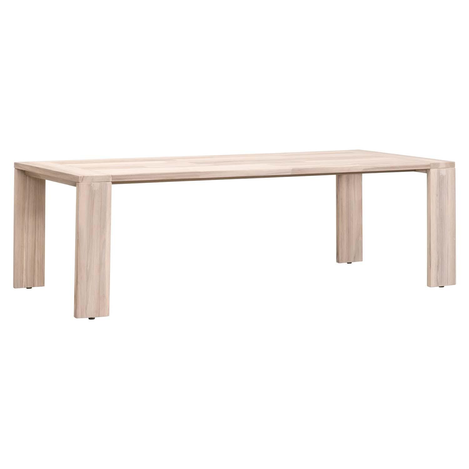 94 1/4 Inch Gray Teak Dining Table By Lakeview - Angled View thumbnail