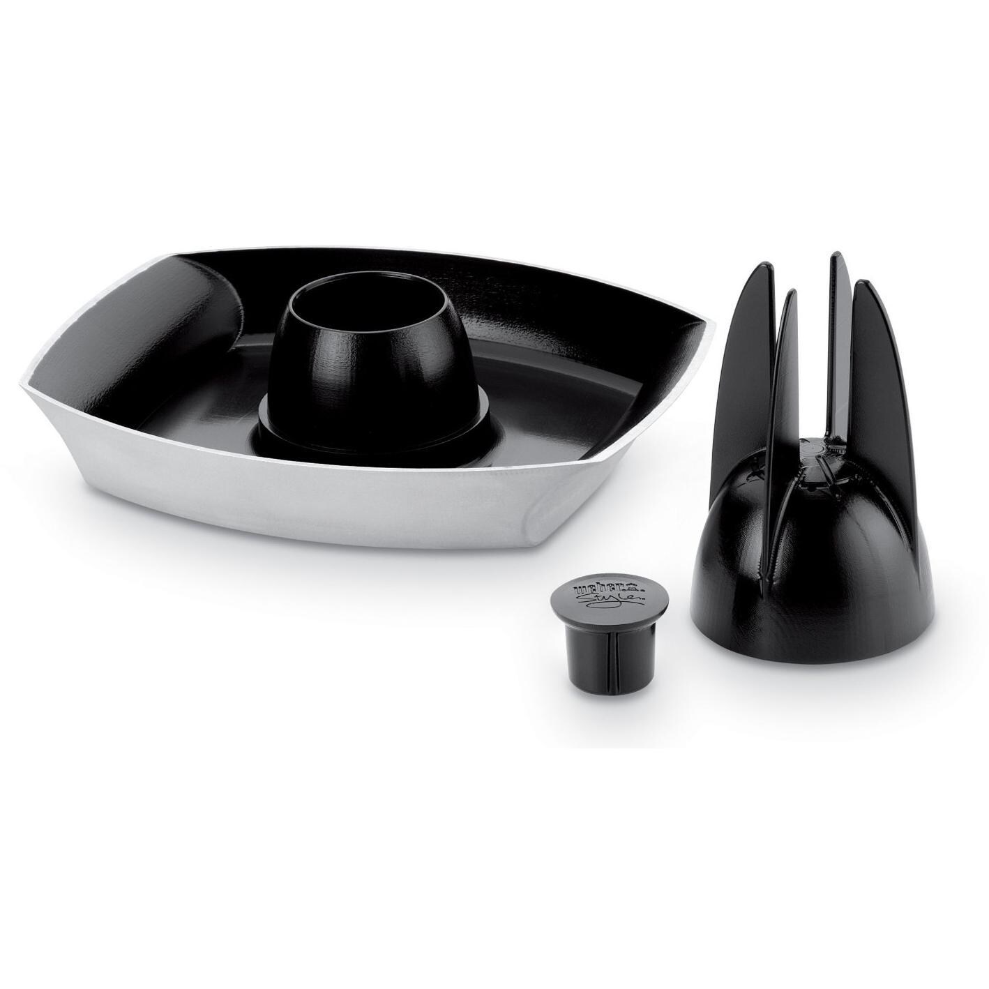 Weber 6731 Deluxe Non-Stick Ceramic Coated Poultry Infusion Roaster - 3-Pieces