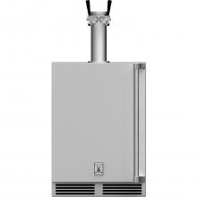 Hestan 24-Inch 5.2 Cu. Ft. Left Hinge Outdoor Rated Double Tap Beer Dispenser - GFDSL242