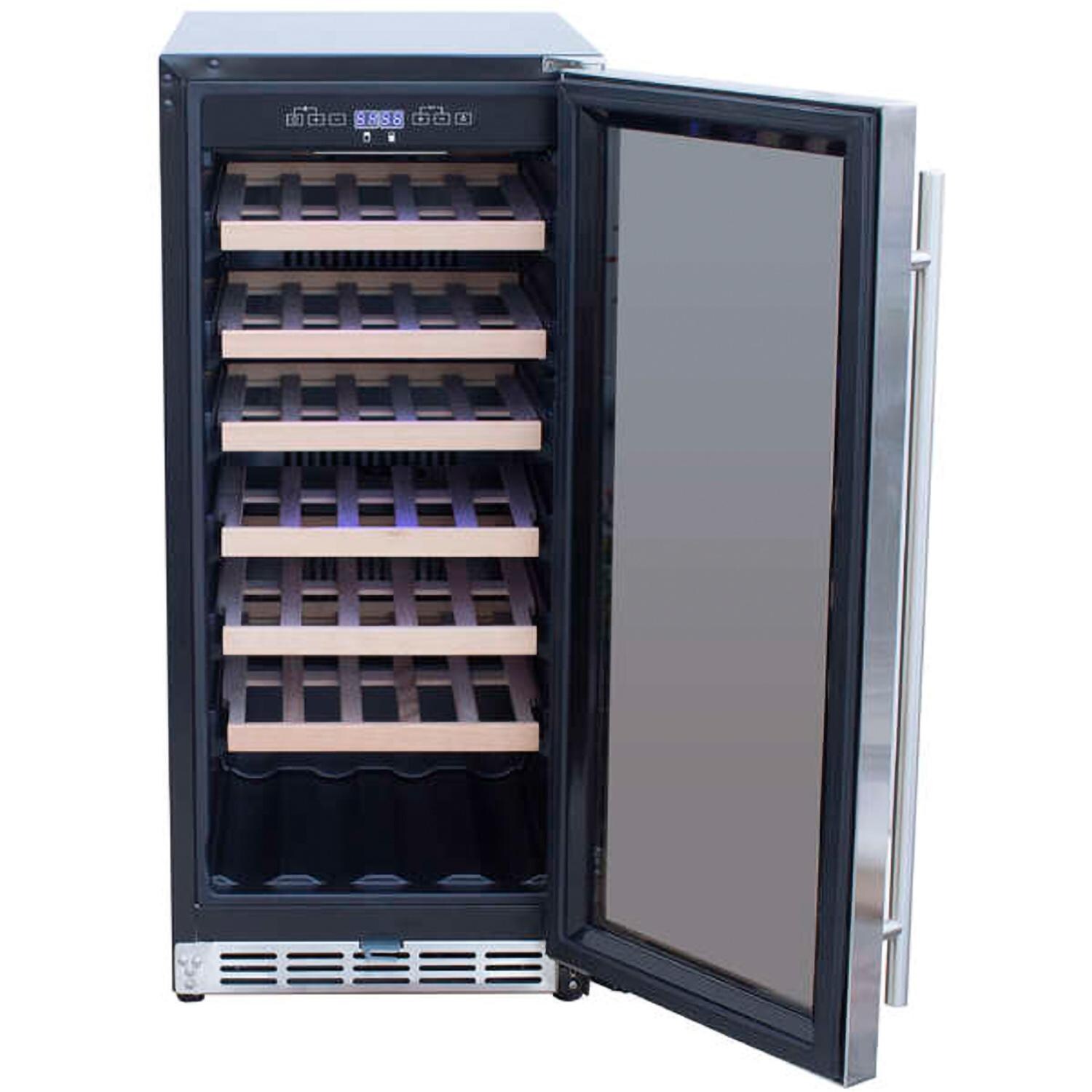 Summerset 15-Inch Outdoor Rated Wine Cooler - SSRFR-15W - Open thumbnail