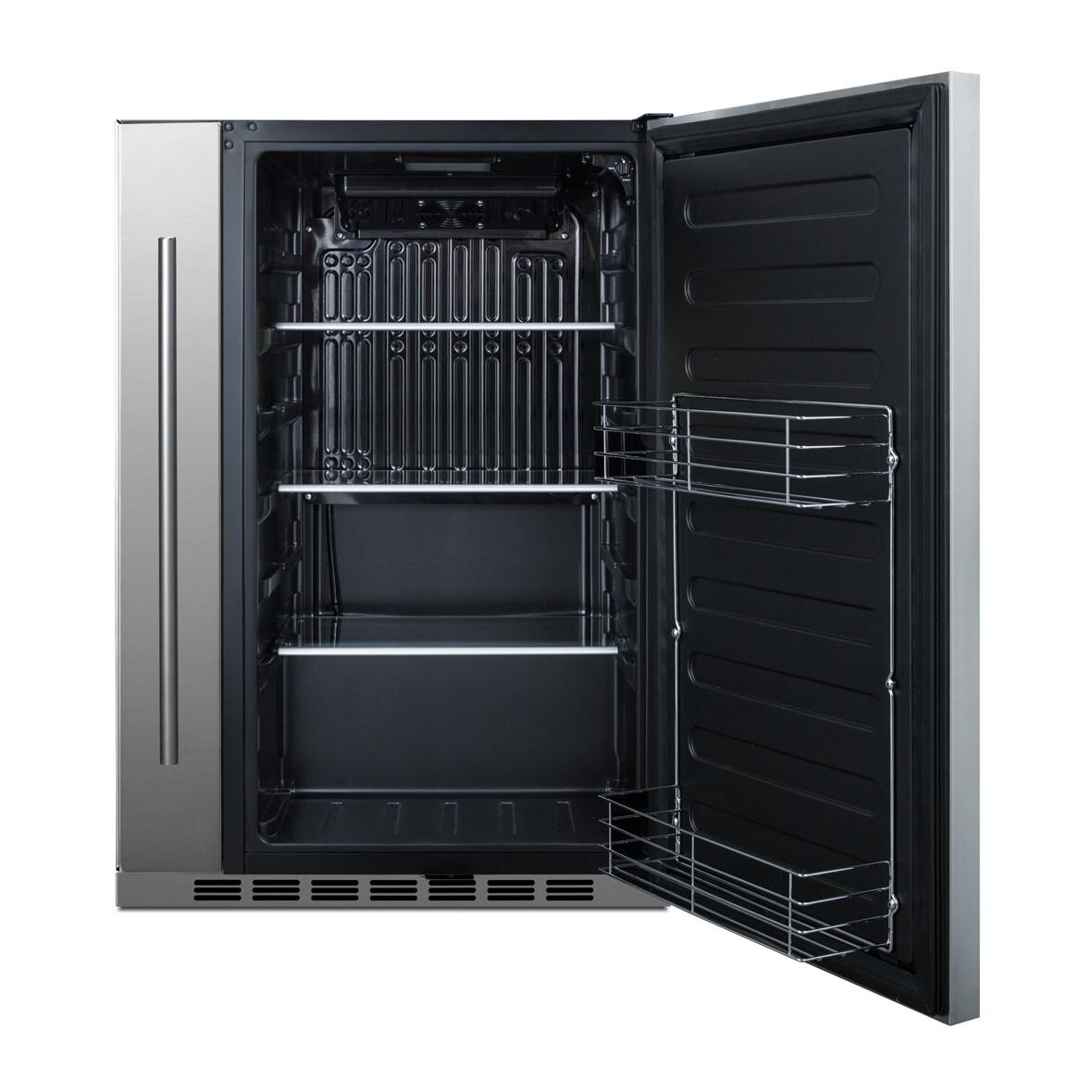 Summit BCR19924 24-Inch 3.1 Cu. Ft. Shallow Depth Outdoor Compact Refrigerator W/ Slide-Out Storage Compartment - Interior thumbnail