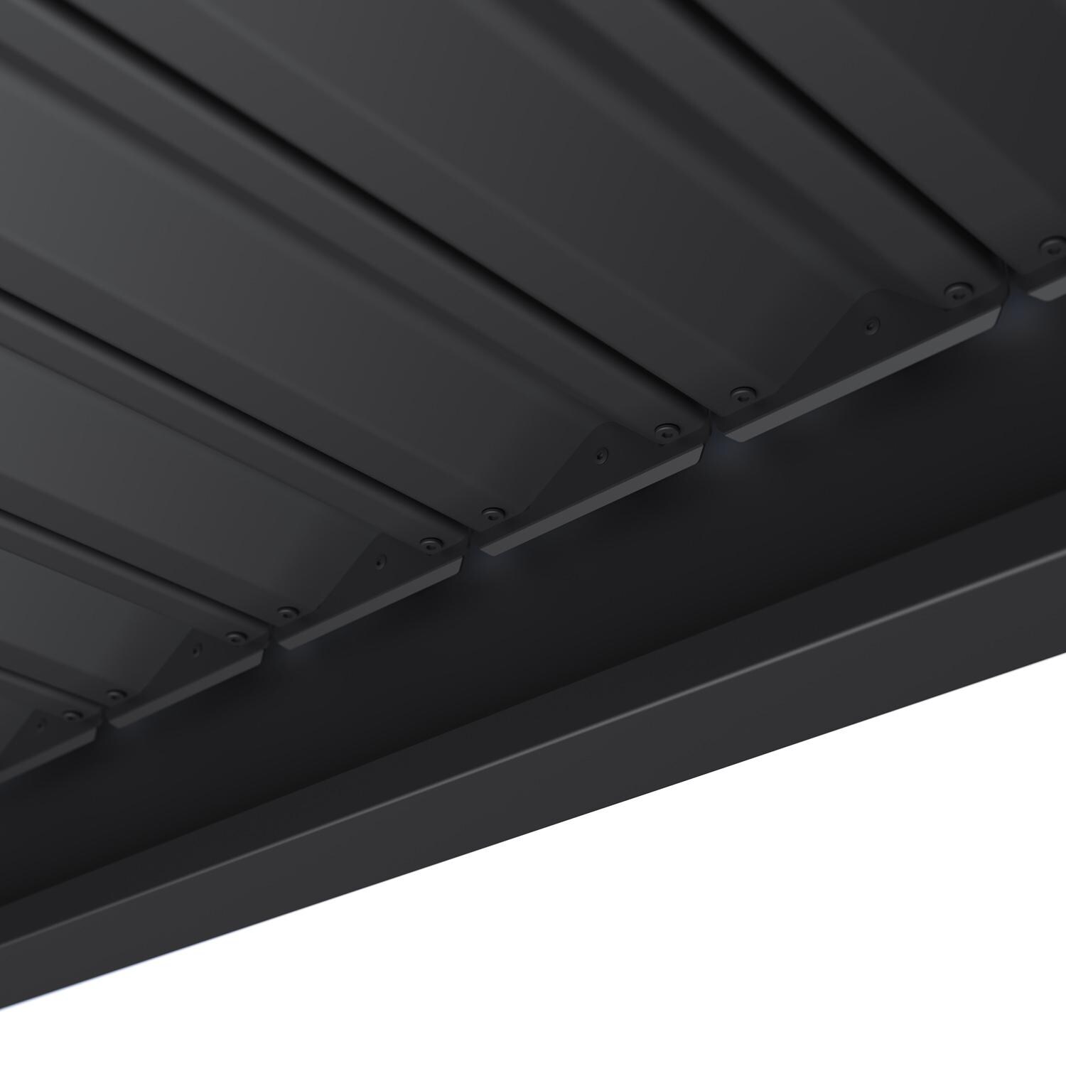 Paragon Outdoor PRGRT-1012GY Grand Tuscan 10' x 12' Slate Gray Aluminum Louvered Pergola - Roof - Detail thumbnail