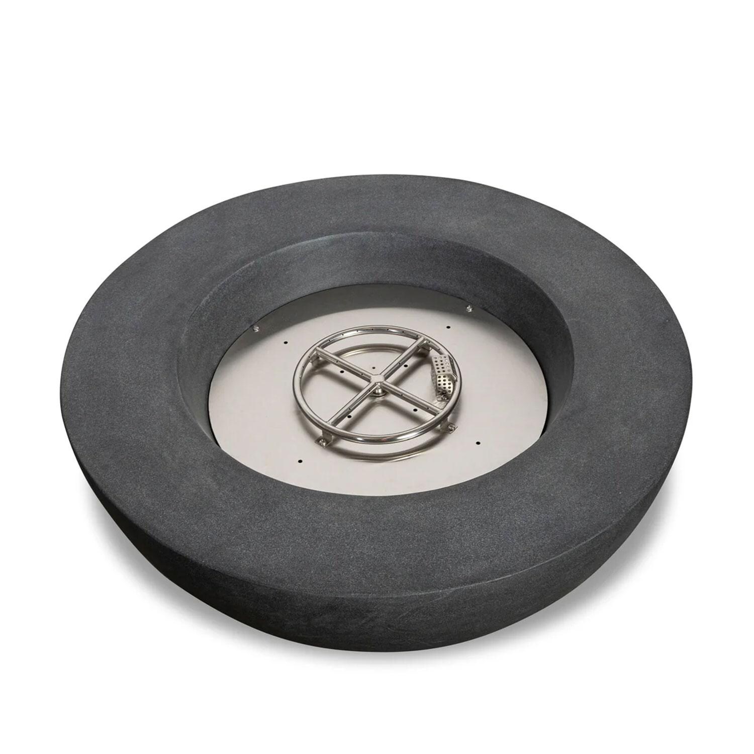 Glenwood 42-in Round Concrete Natural Gas Fire Pit w/ Push Button Ignition in Graphite by Lakeview Outdoor Designs - Burner - Detail thumbnail
