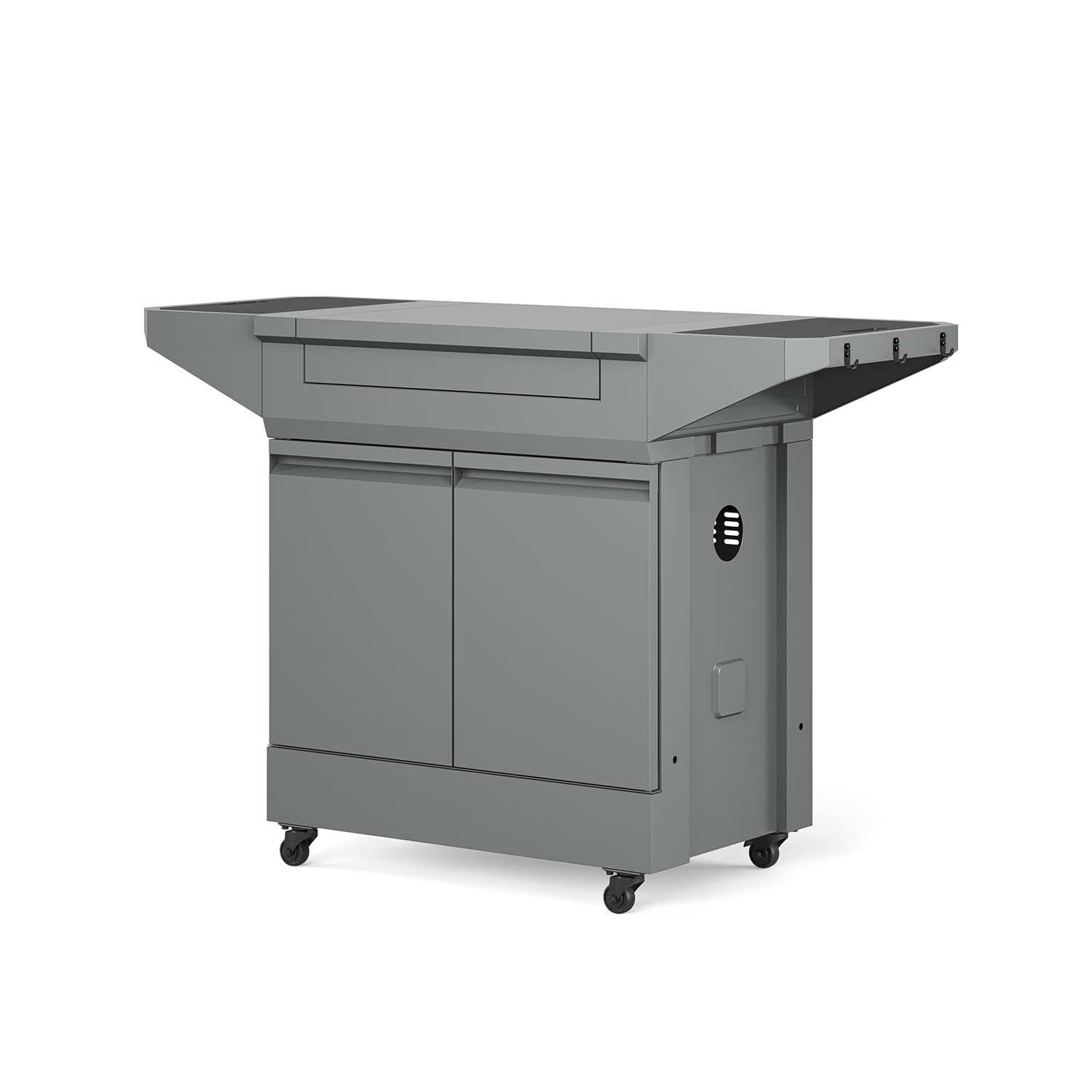 TYTUS TDT-GHS-XLCT Emberwood Prep Cart - Left Angled View - White Background thumbnail