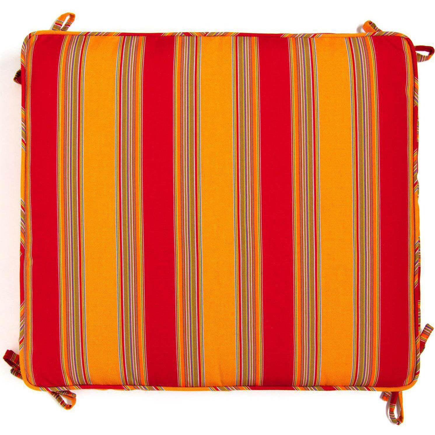 Small Replacement Ottoman Cushion With Piping - Top View thumbnail