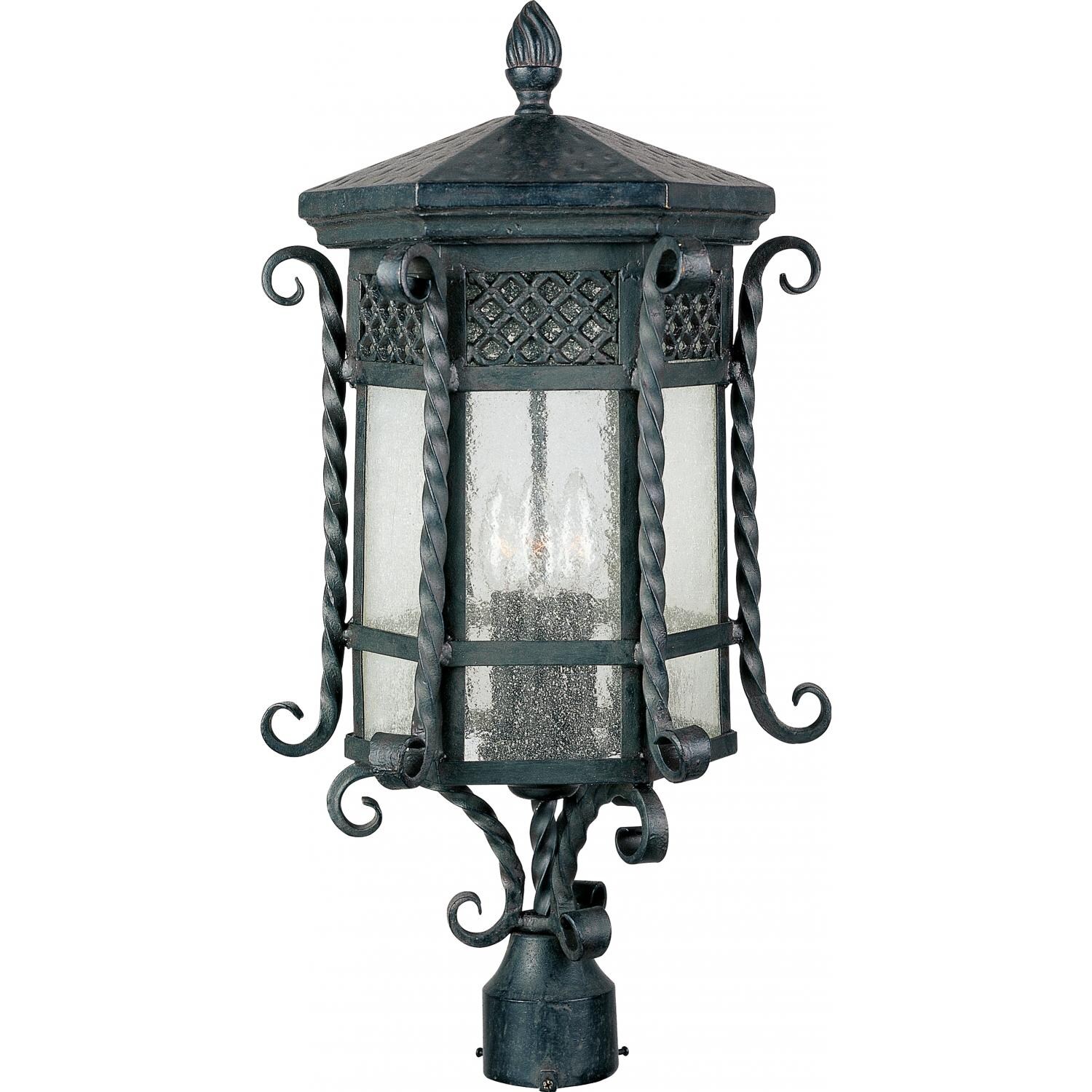Maxim Scottsdale Three Light 22-Inch Outdoor Post Light - Country Forge - 30120CDCF image