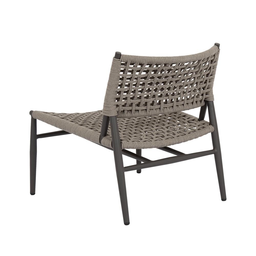 Sunset West - 4602-21A - Grigio Olefin Rope & Aluminum Patio Accent Chair - Rear View thumbnail