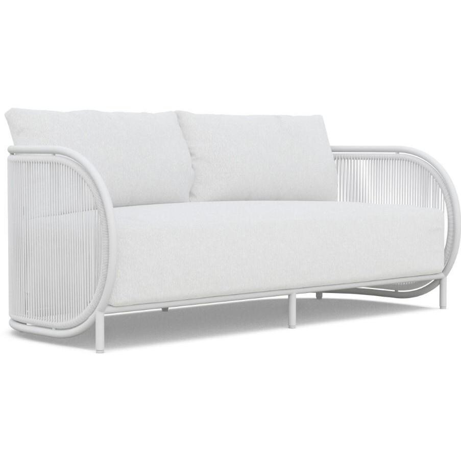 Azzurro Living Kamari Woven Rope Sofa in White Mist/Cloud - Angled - White Background thumbnail
