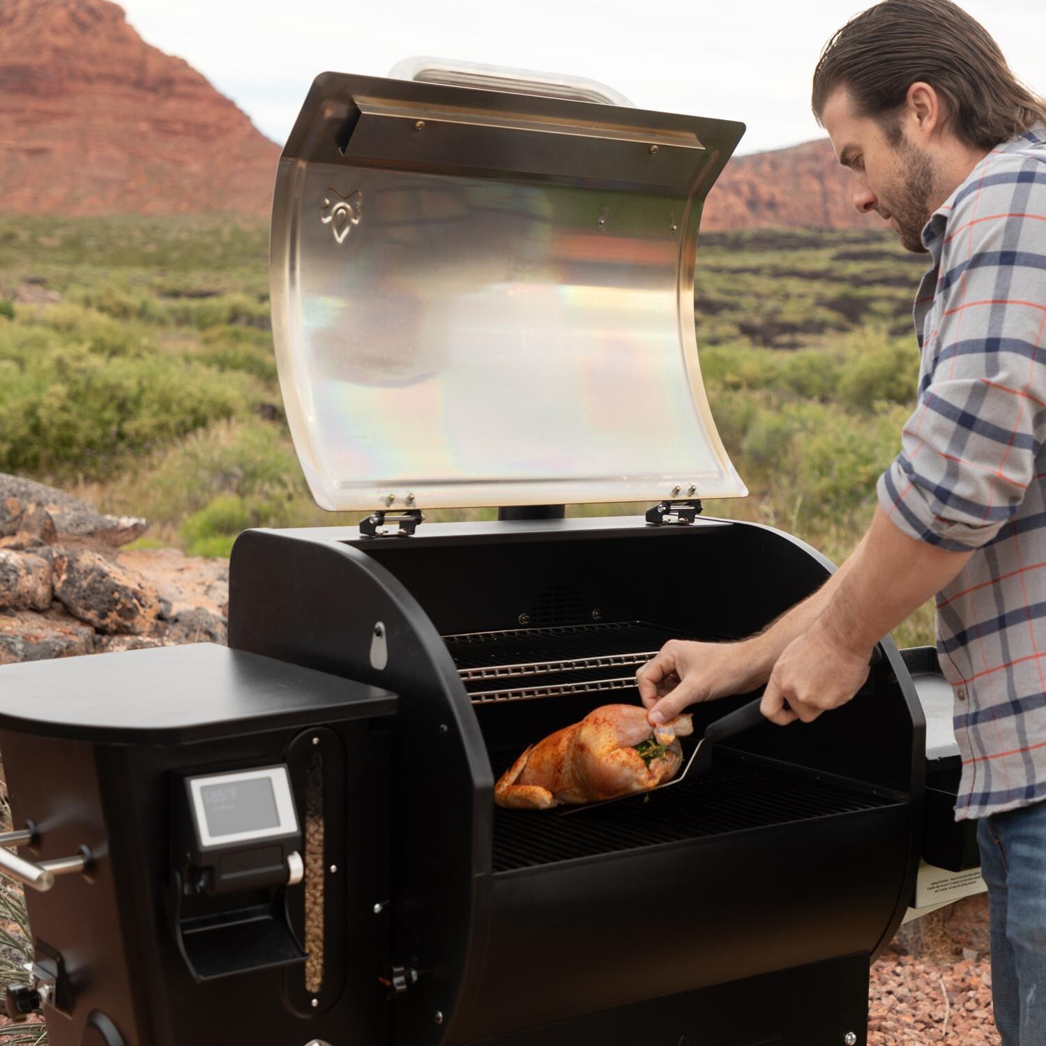 Camp Chef PG24XRSS 24-Inch WiFi Woodwind Pellet Grill With Sear Box - Loading Up The Grill thumbnail