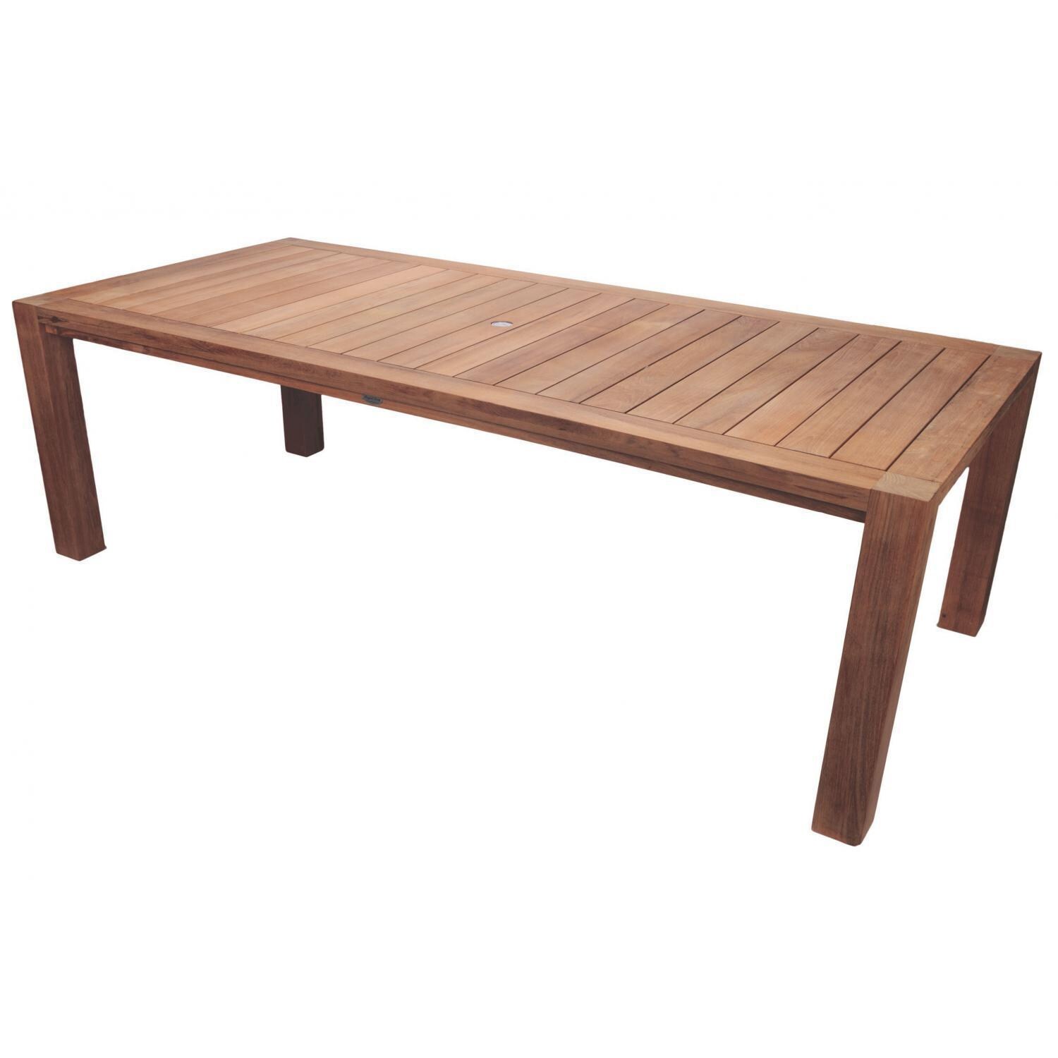 Royal Teak Collection Avant 9 Pc Teak Dining Set w/ 94 Inch Rectangular Table - Table - White Background thumbnail