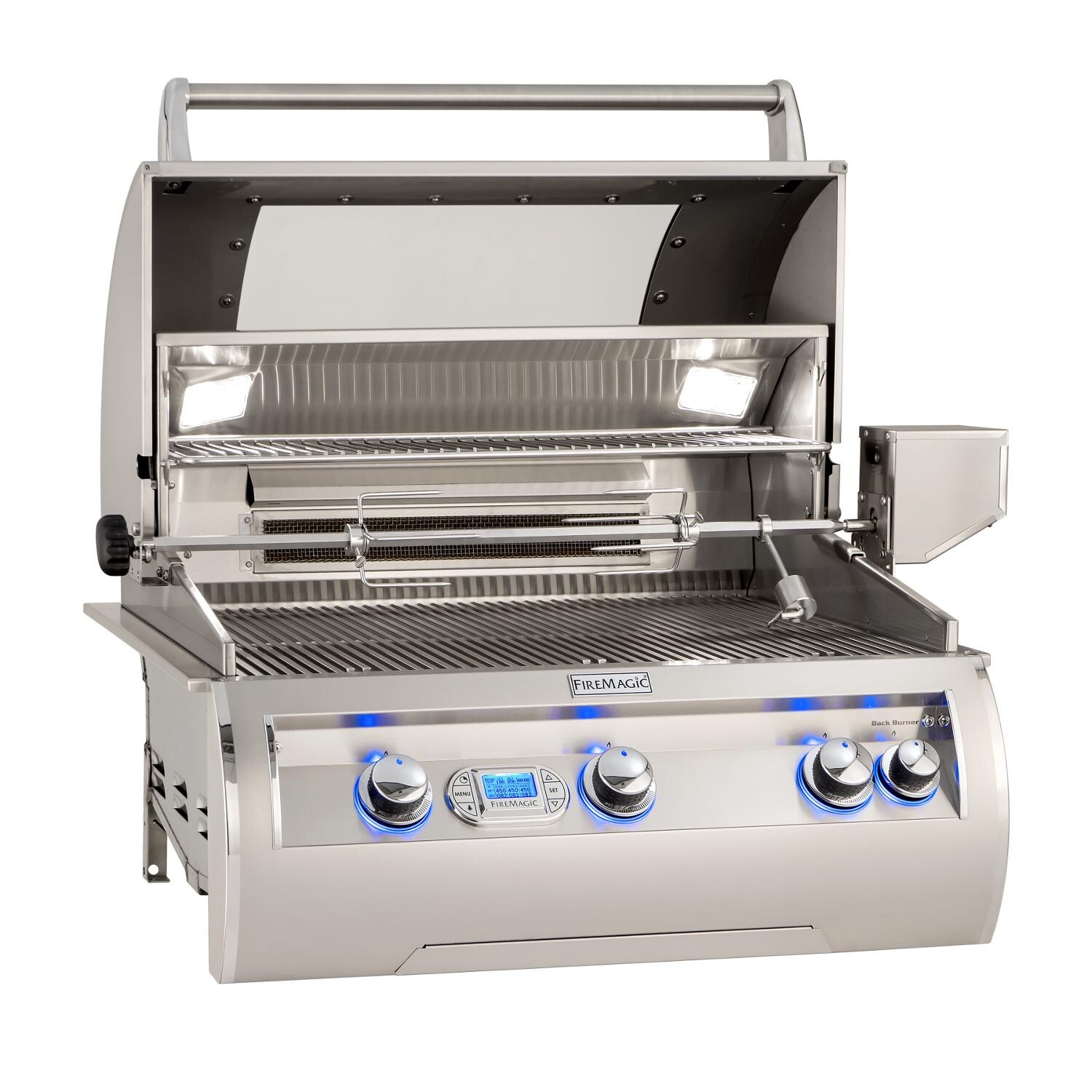 Fire Magic - E660I-8L1P-W - Echelon Diamond 30-Inch Built-In Propane Gas Grill W/ One Infrared Burner, Magic View Window & Rotisserie - Open thumbnail