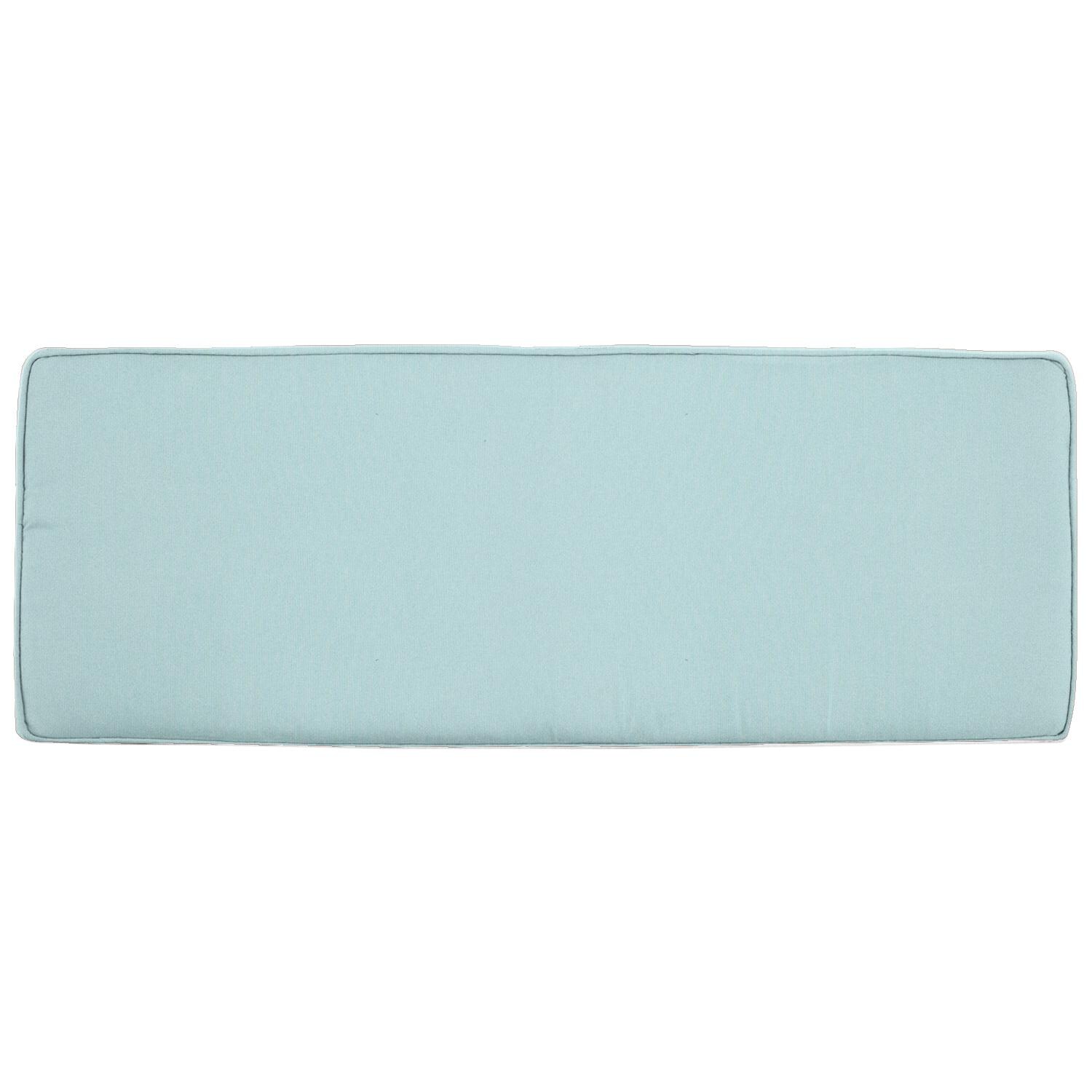 Sunbrella Canvas Glacier Large Outdoor Replacement Bench Cushion W/ Piping By UltimatePatio.com thumbnail