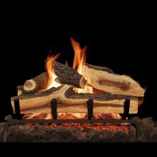 Grand Canyon 18-Inch Mountain Split Oak Vented Outdoor Log Set W/ Natural Gas 2BRN SS Burner - Electronic On/Off Remote Ready