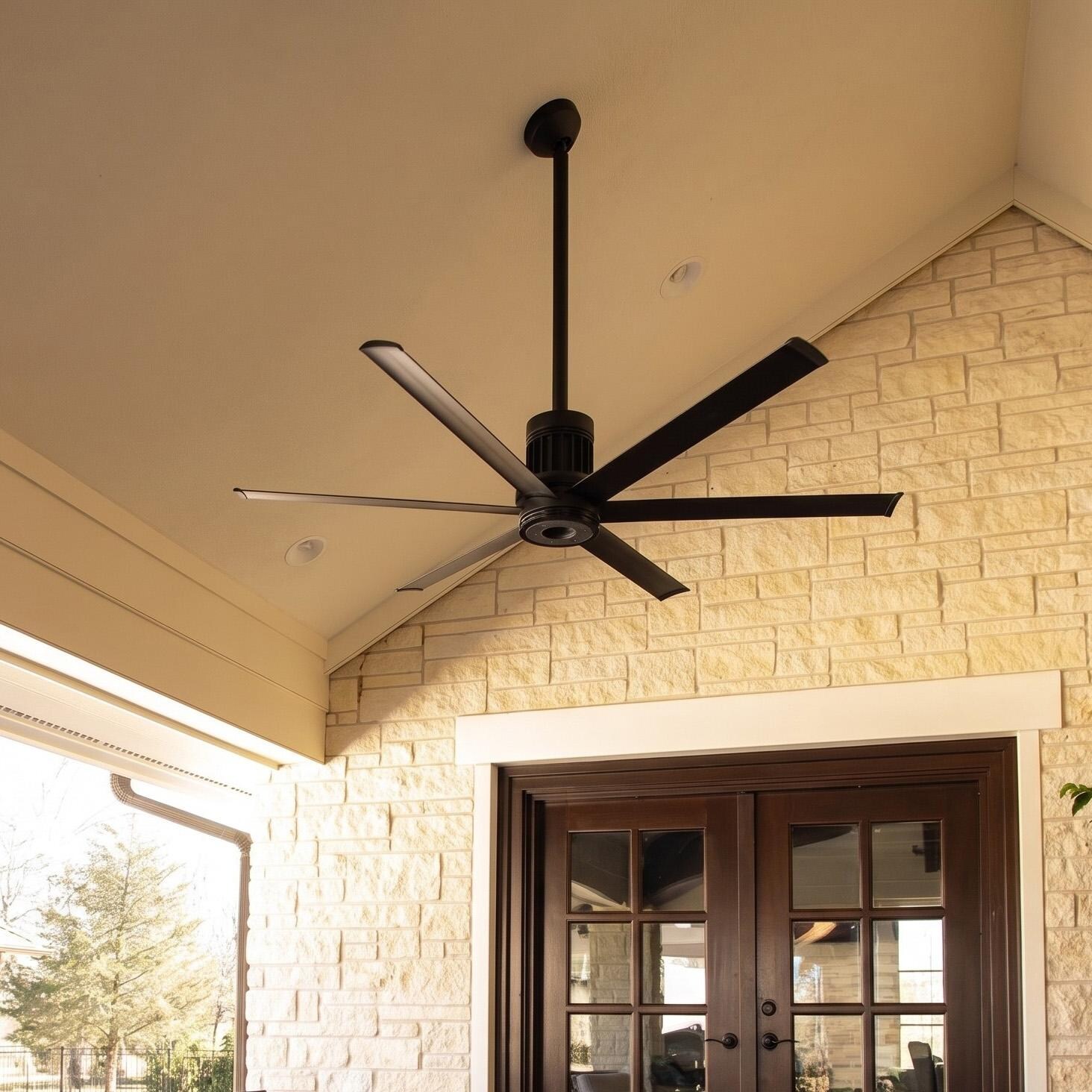 Big Ass Fans MK-I61-061906A730I06 72-Inch i6 Ceiling Fan Universal Mount W/6-Inch Ext Tube Oil Rubbed Bronze - On Patio - Lifestyle thumbnail
