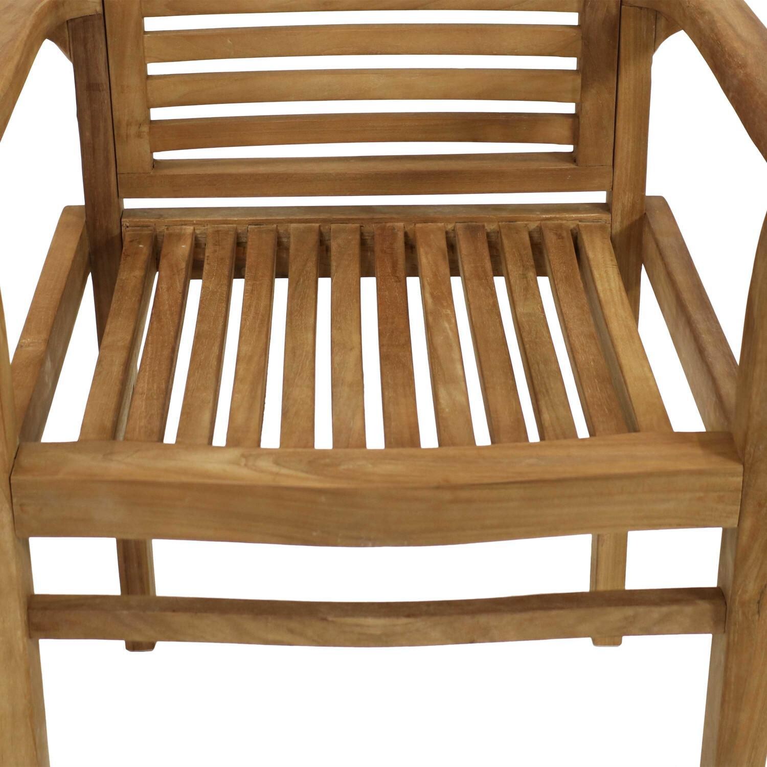 Ultimate Patio Teak Outdoor Patio Dining Armchair - Chair Seat thumbnail