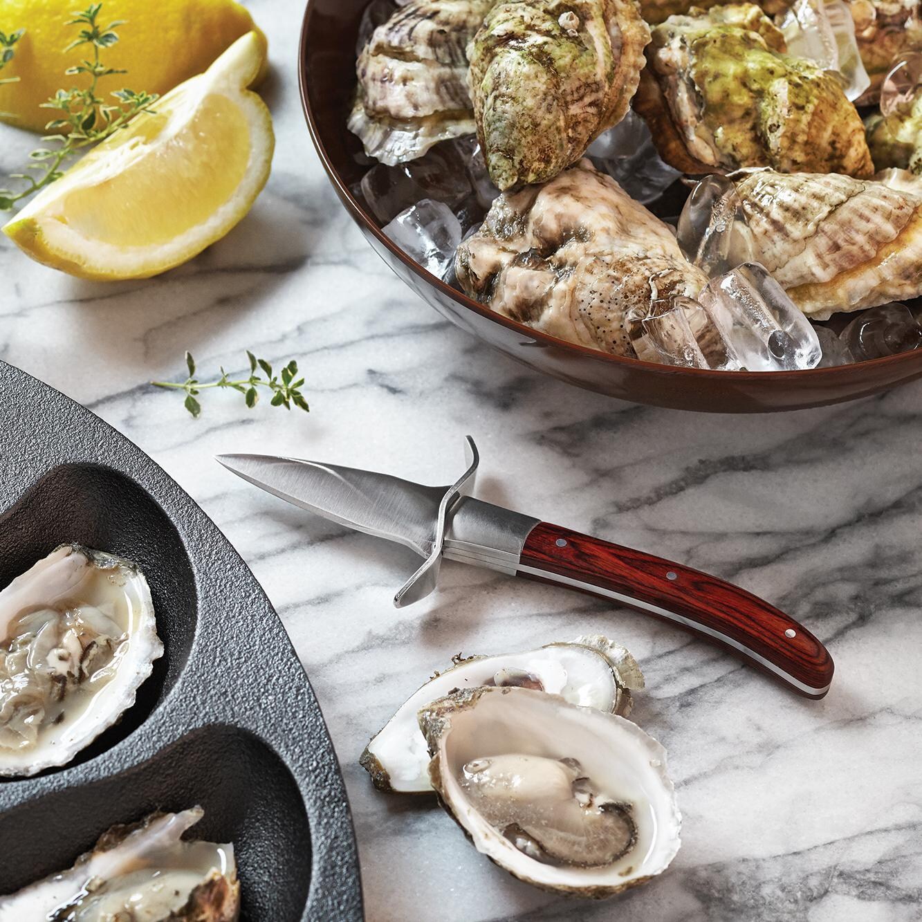 Outset 76468 Oyster Knife & Case - Shucking Oysters thumbnail