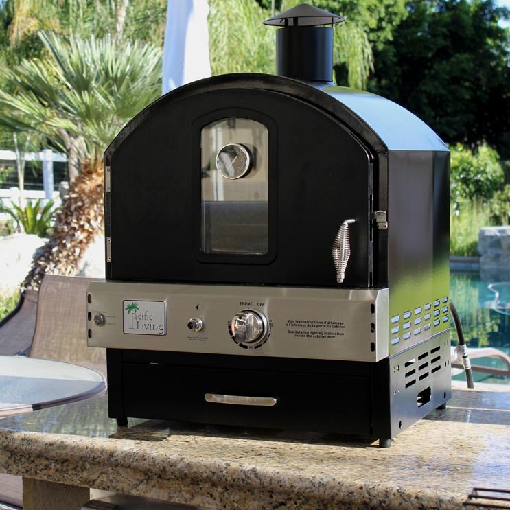Pacific Living PL8BLK Propane Gas Black Built-In / Counter Top Outdoor