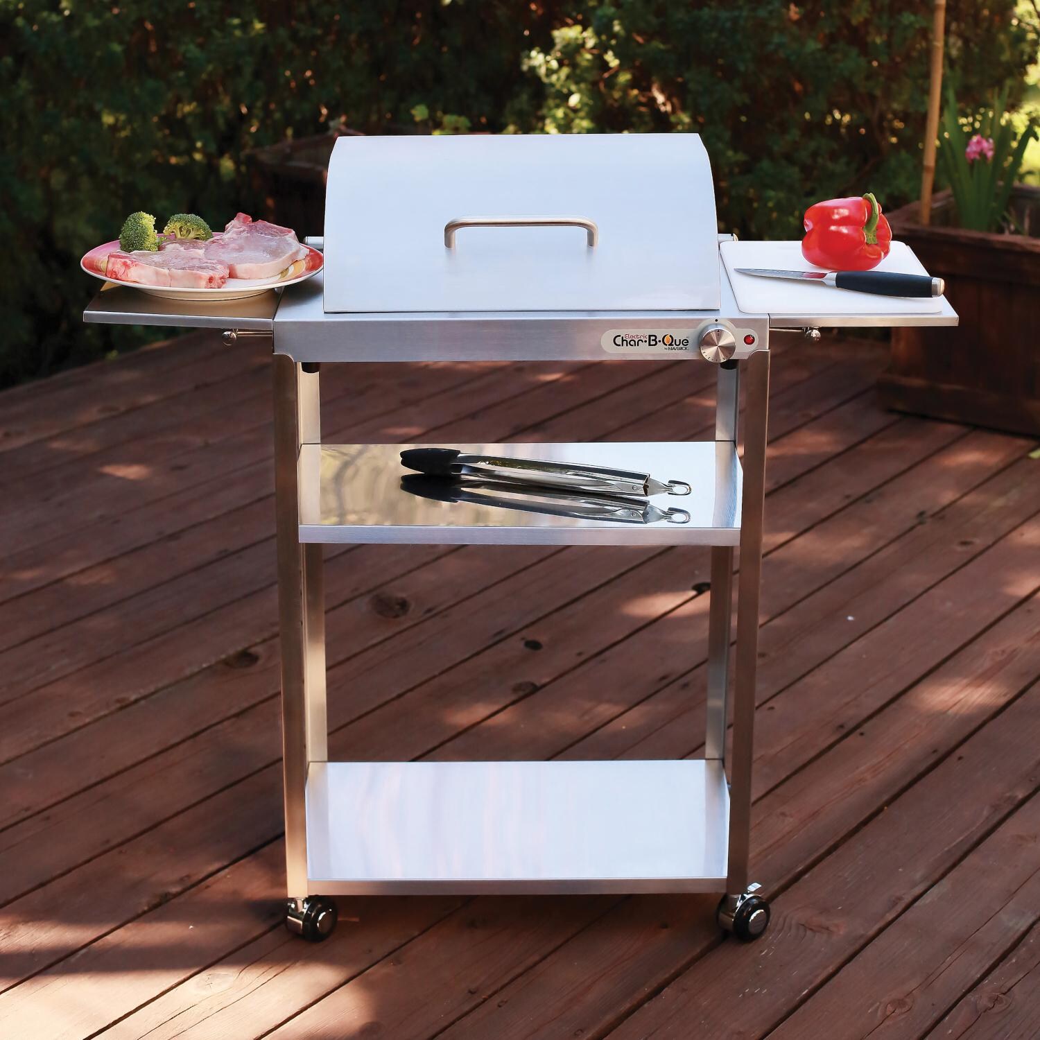 Maverick EA150 Stainless Steel Rollabout Cart with Side Shelves For