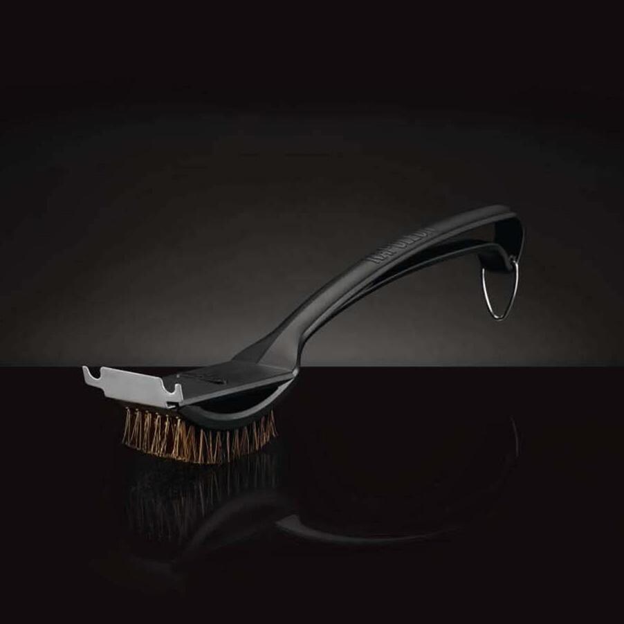 Napoleon 62053 Natural Fiber Grill Brush with Grid Scraper - Side View - White Background thumbnail