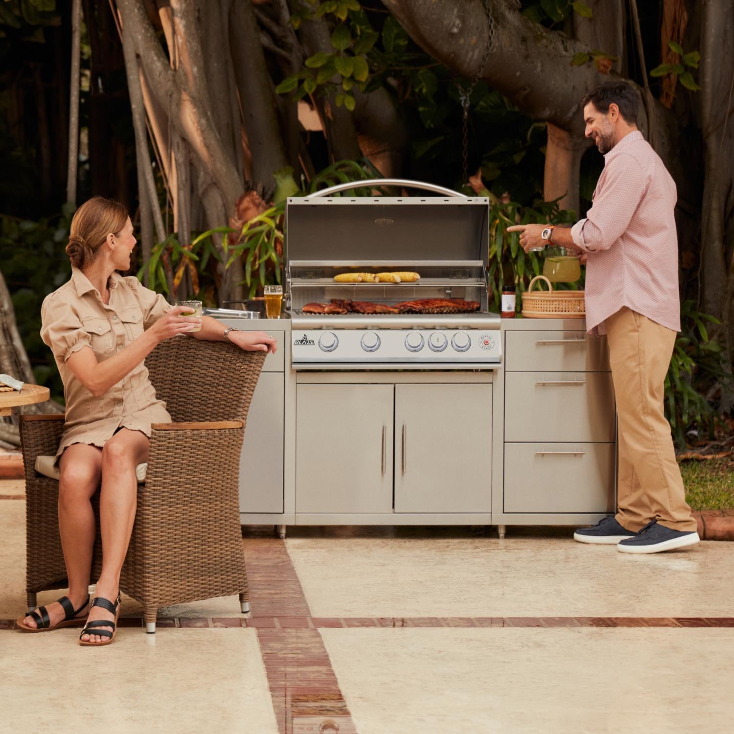 Blaze BLZ-4LTE3MG-LP Marine Grade Built-In Propane Grill - Product Environmental - Lifestyle thumbnail