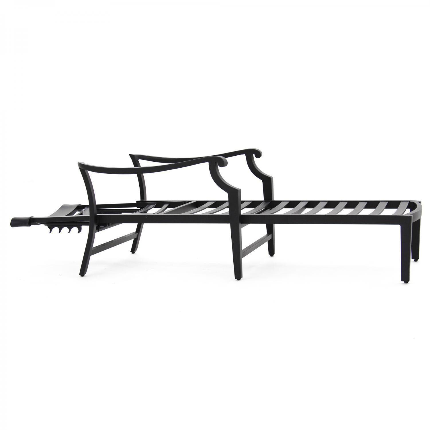 St. Charles Cast Aluminum Chaise - Frame Back Down thumbnail
