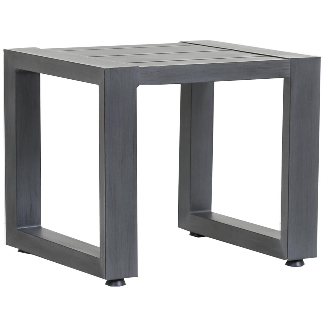Redondo 20 Inch Square Aluminum End Table in Slate by Sunset West