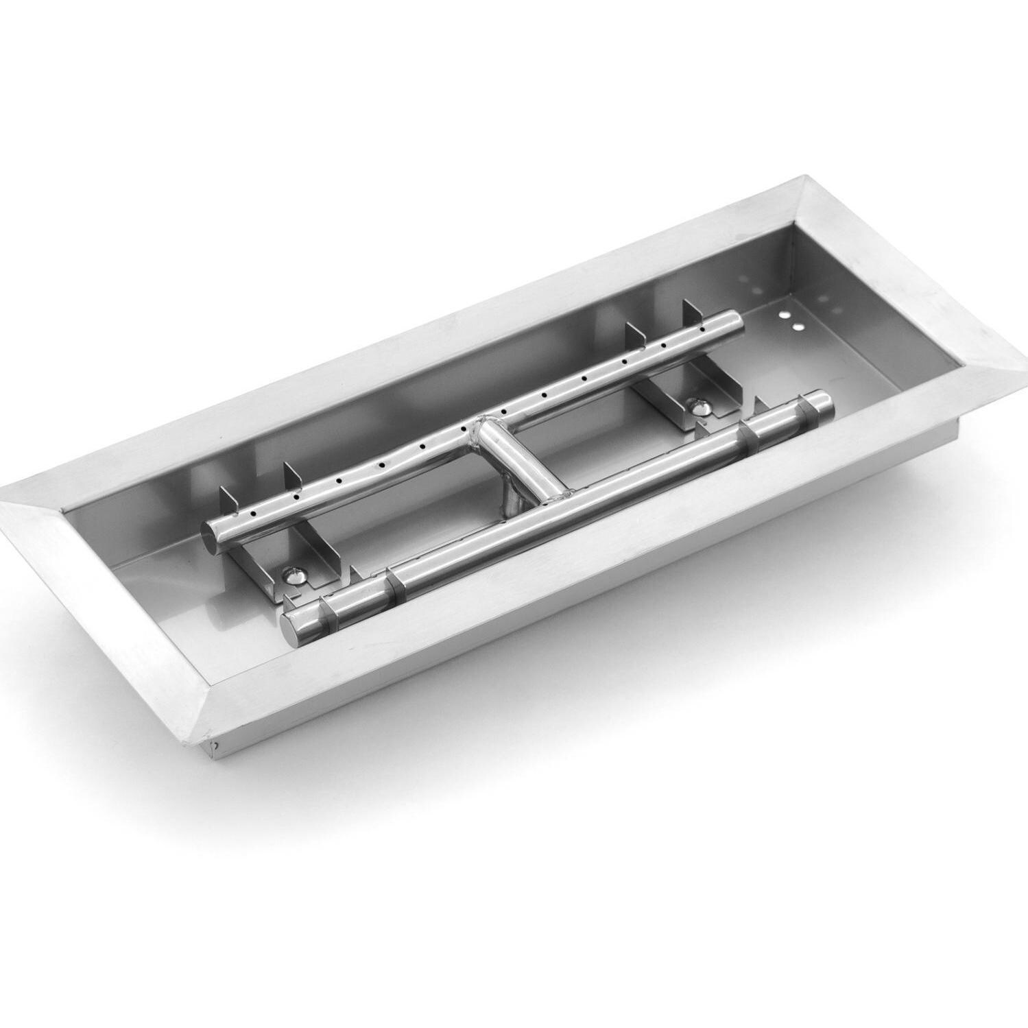 BBQGuys Signature Series 18-Inch Rectangular Natural Gas Drop-In Pan With H-Burner thumbnail